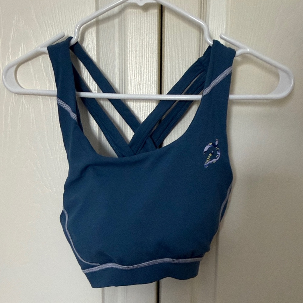 Peloton Women’s Teal Crisscross Sports Bra - Active Comfort